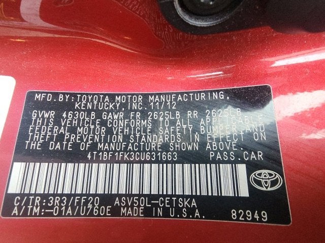 2012 Toyota Camry SE Limited Edition