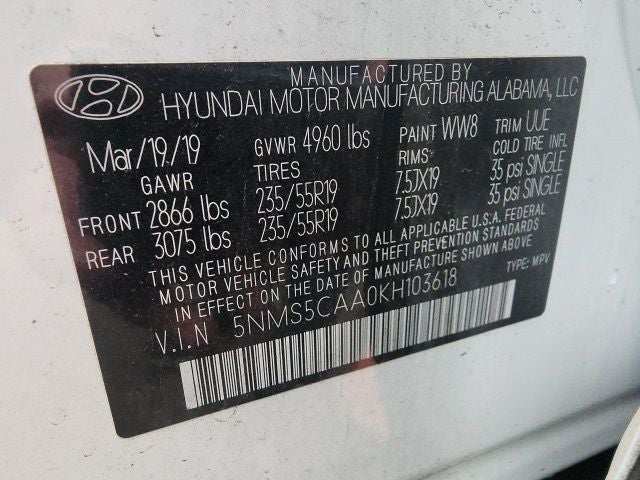 2019 Hyundai Santa Fe Limited
